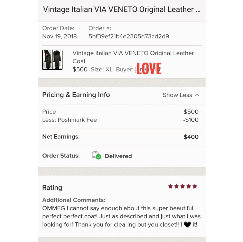 ❤ Love note from my Lovely Buyer ❤